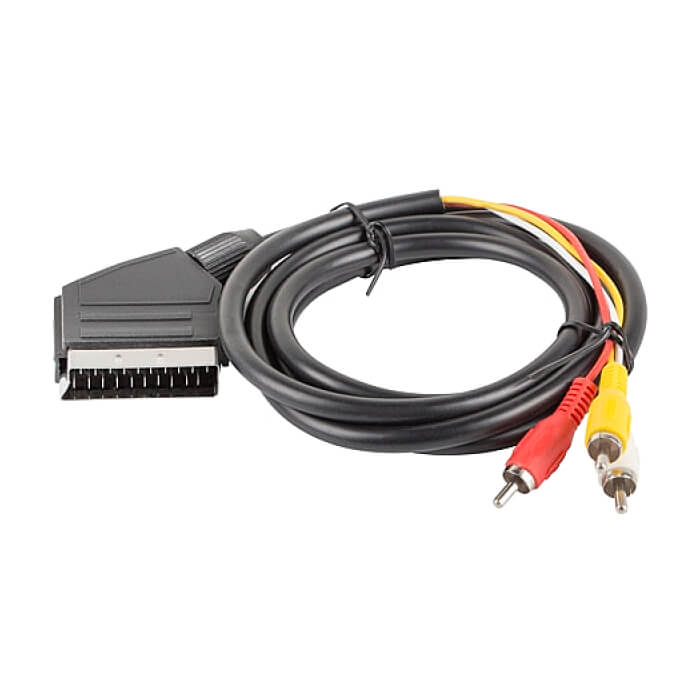 Кабел - Lanberg cable SCART (EURO)-RCA x3 1.8m ID 72563 (тъмнейл - 2)