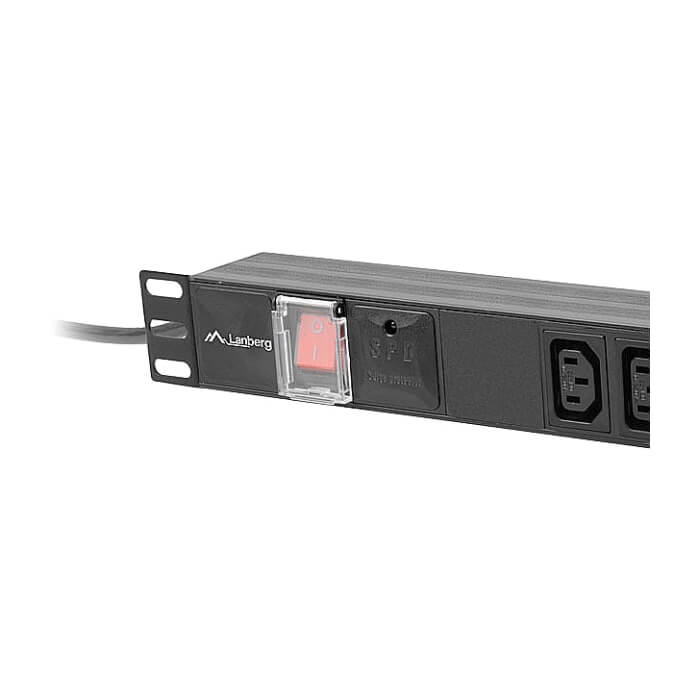 Lanberg power distribution unit (pdu) 19" 1U 16a 2m 8x iec c13 sockets black c20 (тъмнейл - 4)