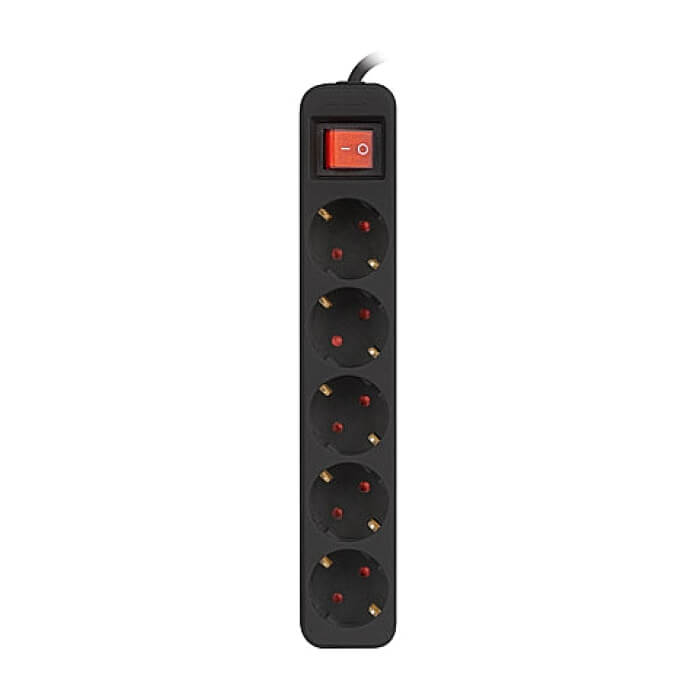 Lanberg power strip 3m, 5 sockets, french with circuit breaker quality-grade copper cable, black (тъмнейл - 4)