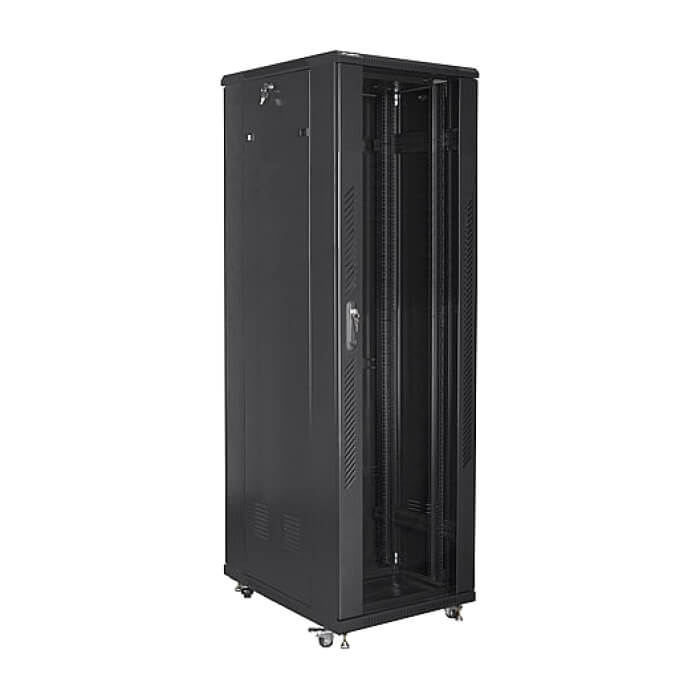 Lanberg rack cabinet 19" free-standing 42U / 600x1000 self-assembly flat pack, black ID 71924 (тъмнейл - 2)