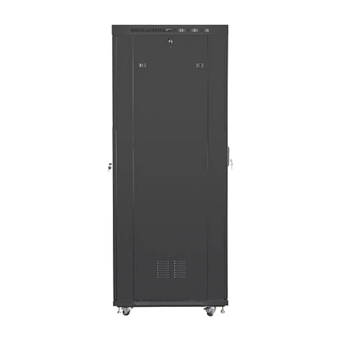 Lanberg rack cabinet 19" free-standing 42U/600x1000 (flat pack) with glass door lcd black v2 ID 87620 (тъмнейл - 4)