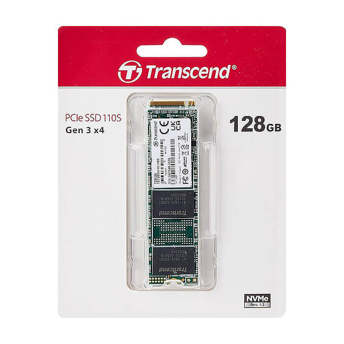 Transcend 128GB, M.2 2280, PCIe Gen3x4, 3D TLC, DRAM-less ID 73347 на супер цена