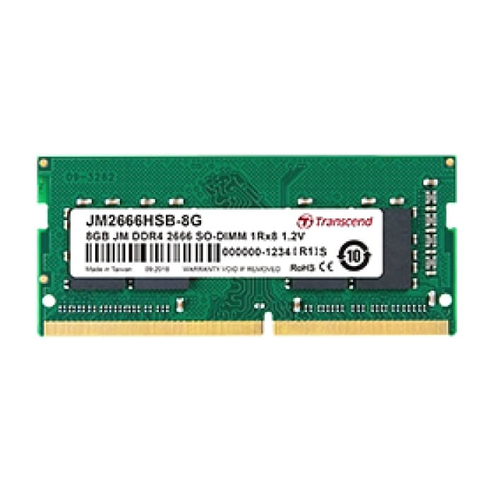 Transcend 8GB 260pin SO-DIMM DDR4 2666 1Rx8 1Gx8 CL19 1.2V ID 63901 на супер цена