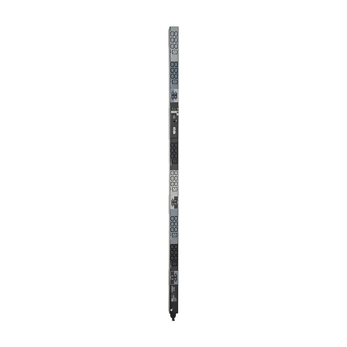 Tripp Lite by Eaton 3-Phase Local Metered PDU, 23kW, 42 208-240V outlets (36 C13, 6 C19), IEC309 32A Red (3P+N+E) 360-415V Input, 0u vertical, TAA