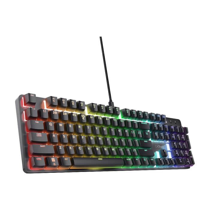 TRUST GXT 871 Zora Mechanical Gaming Keyboard - Black US (тъмнейл - 3)