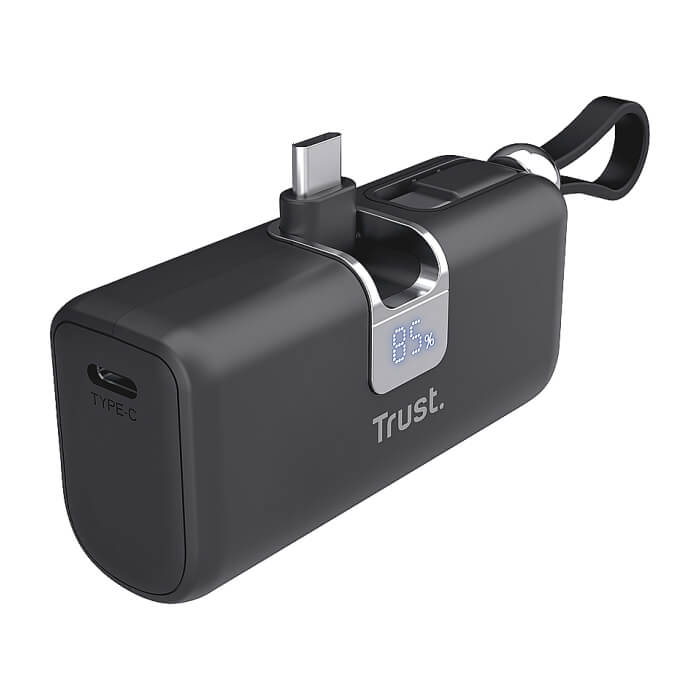 TRUST Pacto 5000 mAh Pocket Powerbank Black ID 97841 (тъмнейл - 2)
