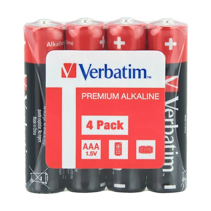 Verbatim ALKALINE BATTERY AAA 4 PACK (SHRINK WRAP) на супер цена