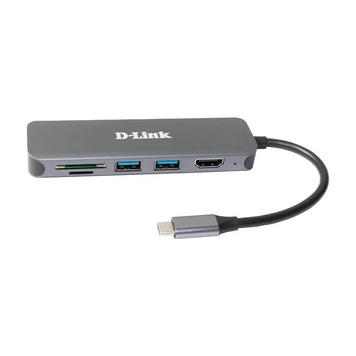 D-Link 6-in-1 USB-C Hub with HDMI/Card Reader/Power Delivery (тъмнейл - 2)