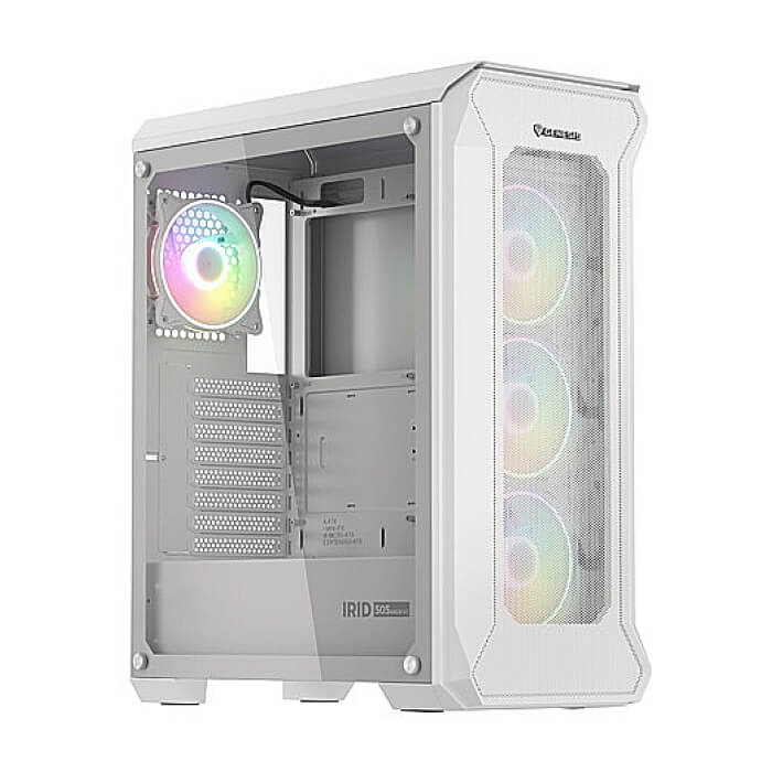 Genesis Gaming PC Case IRID 505 ARGB V2 Midi Tower Window White ID 63631 (тъмнейл - 2)