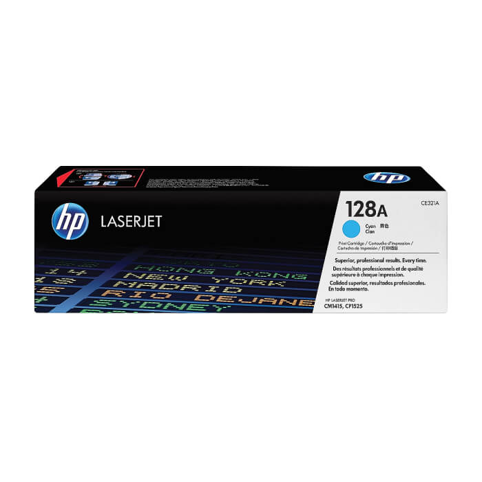 HP 128A Cyan LaserJet Toner Cartridge ID 68871