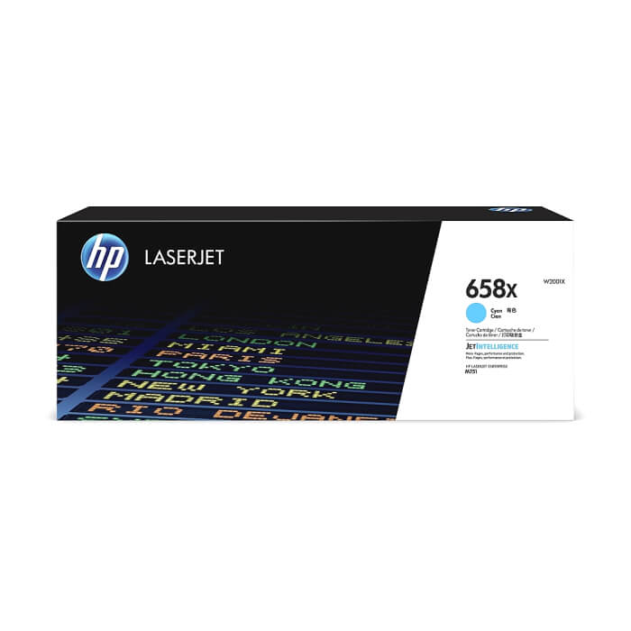 HP 658X Cyan LaserJet Toner Cartridge ID 68660