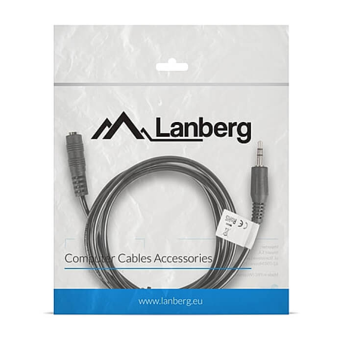 Кабел - Lanberg extension cable mini jack 3.5mm M/F 3 pin 1.5m, black ID 72600 (тъмнейл - 4)