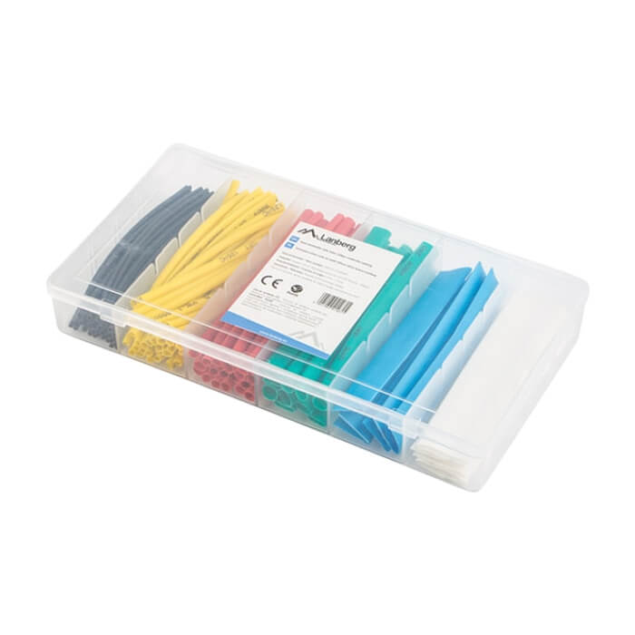 Lanberg 100pcs heat-shrinkable tubing kit, multicolor box (тъмнейл - 3)