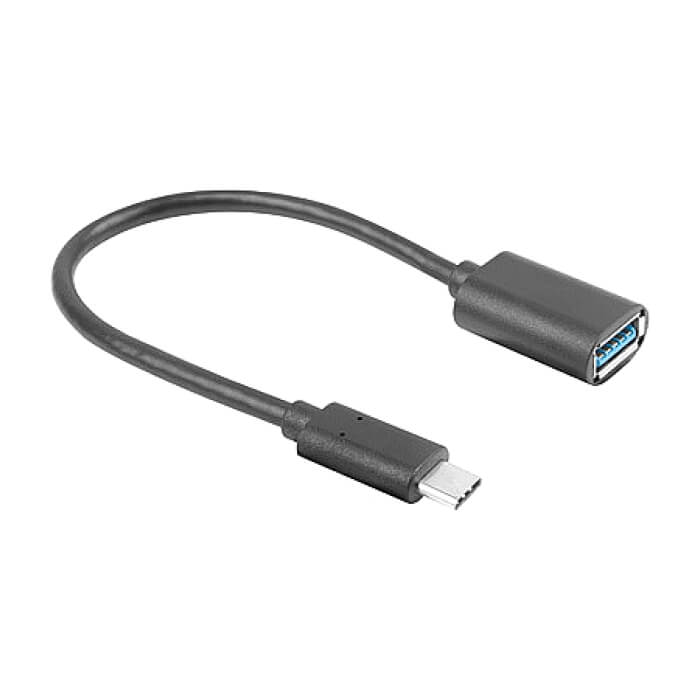 Lanberg Adater Cable USB-C(M) 3.1->USB-A(F) OTG 15CM Black (тъмнейл - 2)