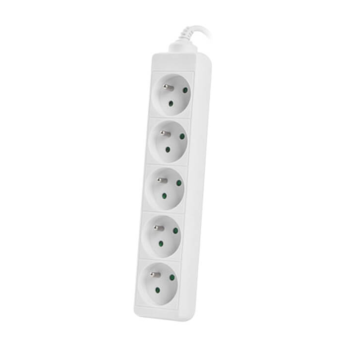 Lanberg power strip 1.5m, 5 sockets, french quality-grade copper cable, white (тъмнейл - 2)