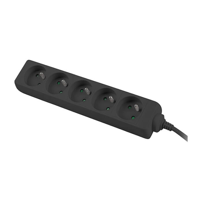Lanberg power strip 3m, 5 socket,s french quality-grade copper cable, black на супер цена