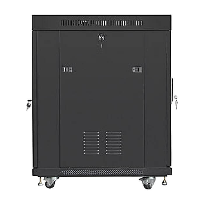 Lanberg rack cabinet 19" free-standing 15U/800x1000 (flat pack) with mesh door lcd black v2 ID 87196 (тъмнейл - 3)