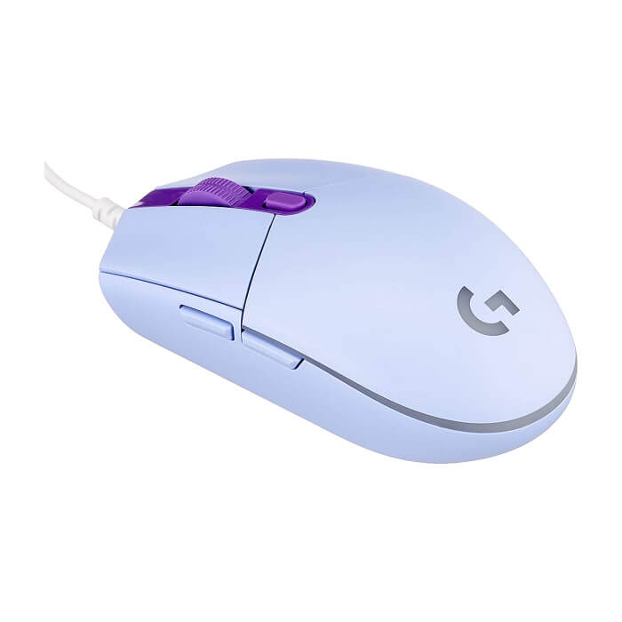 Logitech G102 Mouse, Lightsync RGB, 8000 DPI, 6 Programmable Buttons, Lilac (тъмнейл - 3)