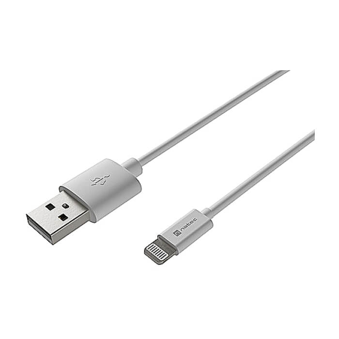 Natec Lightning(M) -> USB-A(M) cable 2m MFI Prati White ID 93159 (тъмнейл - 2)