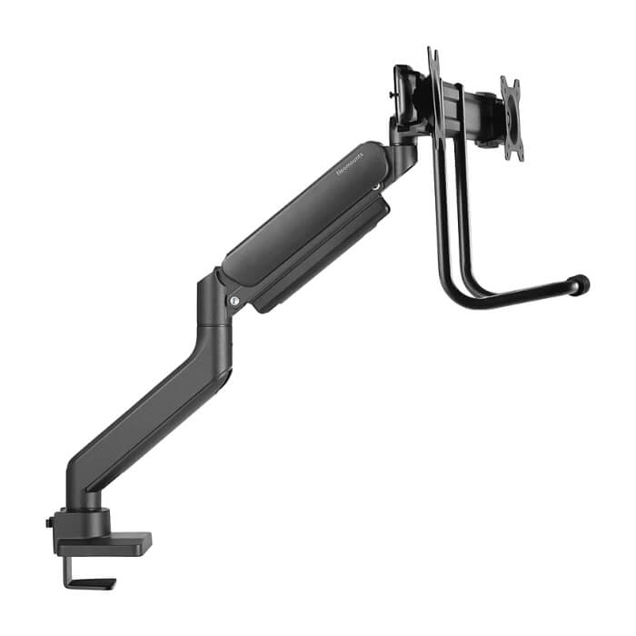 Neomounts by NewStar Screen Desk Mount 2 screens (topfix clamp & grommet) for 2 Monitor Screens, Black ID 66741 (тъмнейл - 4)