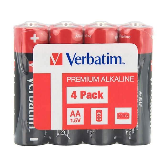 Verbatim ALKALINE BATTERY AA 4 PACK (SHRINK WRAP) на супер цена