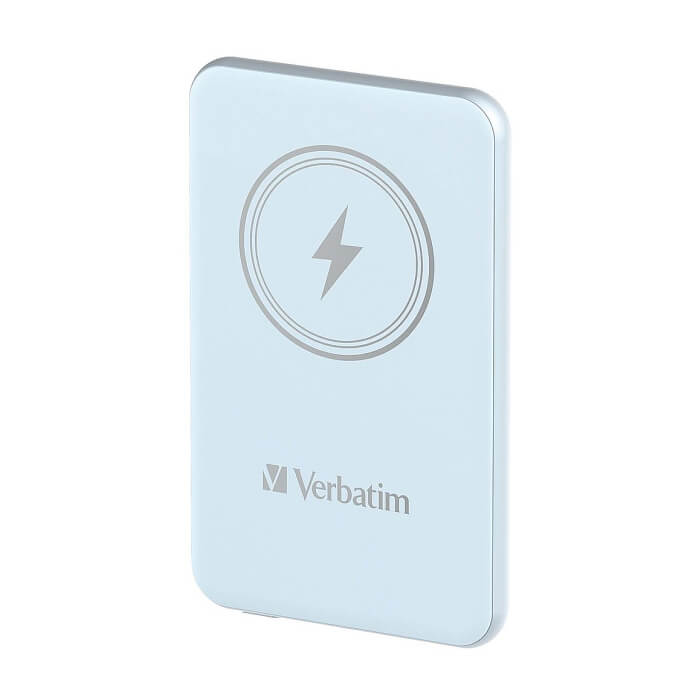 Verbatim MCP-5BE Power Pack 5000 mAh with UBS-C® PD 20W / Magnetic Wireless Charging 15W Blue ID 75117 (тъмнейл - 2)