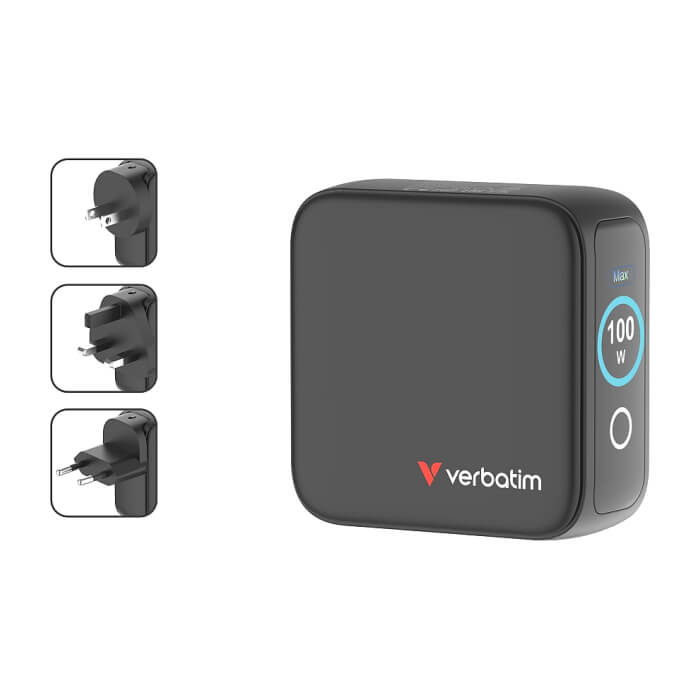 Verbatim Mini GaN Charger 100W with Display ID 95948 (тъмнейл - 2)