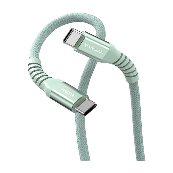 Verbatim Sync & Charge USB-C to USB-C 60W Magnetic 120 cm - Green ID 84964 (тъмнейл - 4)