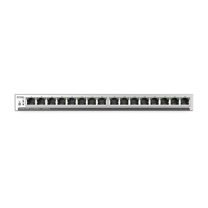 ZyXEL GS1100-16EPS Slimline Unmanaged + PoE+ 135W 16 port Gigabit Unmanaged + Switch на супер цена от GT Computers ZyXEL GS1100-16EPS Slimline Unmanaged + PoE+ 135W 16 port Gigabit Unmanaged + Switch на супер цена