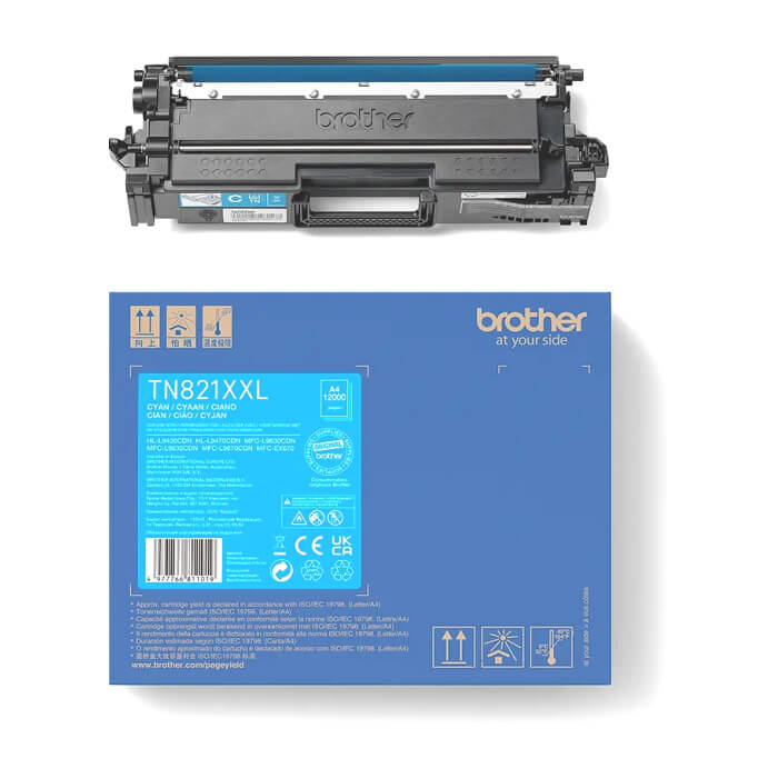 Brother TN-821XXLC Cyan Toner Cartridge Super High Yield ID 69189 (тъмнейл - 3)
