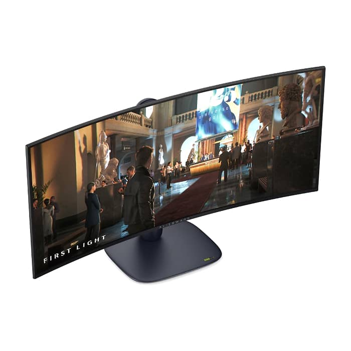 Dell Alienware AW3426DW, 34" QD-OLED 21:9, UW-QHD 3440x1440, AR, 99% DCI-P3, NVIDIA G-SYNC Compatible + AMD FreeSync, 280Hz, 0.03 ms GTG, 1,500,000:1, 300 cd/m2, HDR, VRR, HDMI, DP, USB Hub, Height Adjustable, Pivot, Swivel, Tilt, Black (тъмнейл - 3)