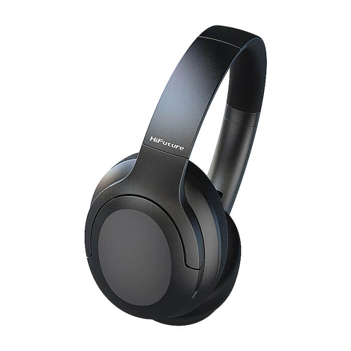 HiFuture FutureTour Black, Active Noise Canceling, 25-Hour Playtime, Memory Protein Foam Cover, Crystal-Clear Call, Wireless 5.2, AUX Cable ID 94747 (тъмнейл - 3)