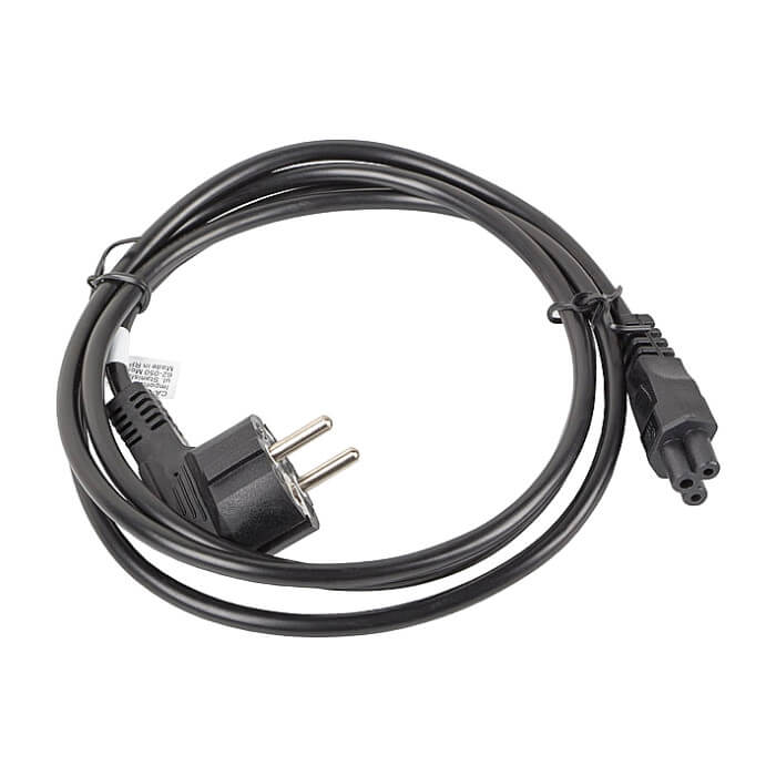 Кабел - Lanberg CEE 7/7 (MICKEY) -> IEC 320 C5 power cord 1.8m VDE, black ID 72489 (тъмнейл - 2)