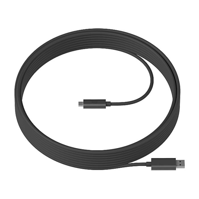 Кабел - Logitech Strong USB Cable 10m, USB 3.2, Male USB A to Male USB C, Graphite ID 72126 на супер цена