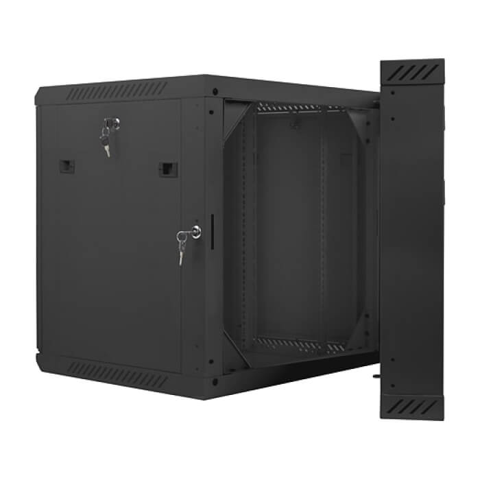 Lanberg rack cabinet 19” double-section wall-mount 12U / 600x600 for self-assembly (flat pack), black ID 71867 (тъмнейл - 4)