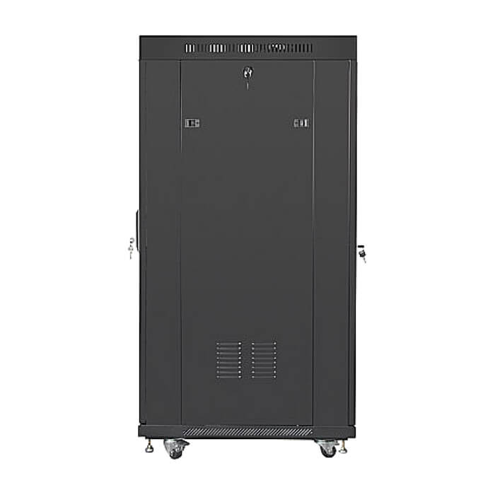Lanberg rack cabinet 19" free-standing 27U/800x1000 (flat pack) with glass door lcd black v2 ID 87625 на супер цена