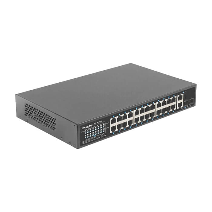 Lanberg Switch 24 x 100MB POE+/2 x Combo Rack 19" Gigabit Ethernet, 250W (тъмнейл - 3)