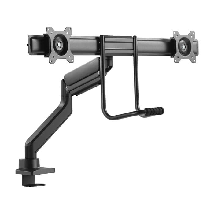 Neomounts by NewStar Screen Desk Mount 2 screens (topfix clamp & grommet) for 2 Monitor Screens, Black ID 66741 (тъмнейл - 5)