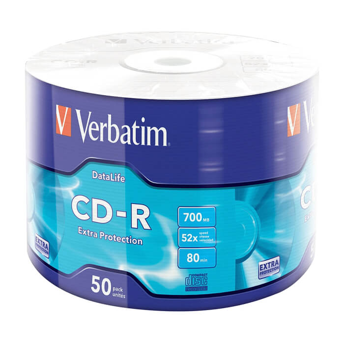 Verbatim CD-R 700MB 52X EXTRA PROTECTION WRAP (50 PACK) на супер цена