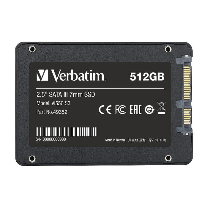 Verbatim Vi550 S3 2.5" SATA III 7mm SSD 512GB ID 96227 (тъмнейл - 3)