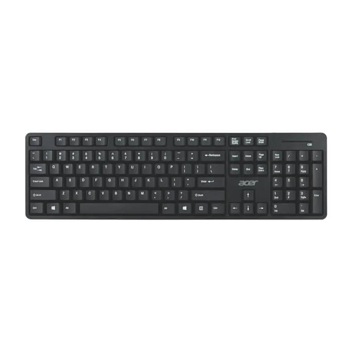 Acer Combo set AAK410 Keyboard & Mouse , Wireless, USB, Standard, Black, No Cyrillic (тъмнейл - 5)