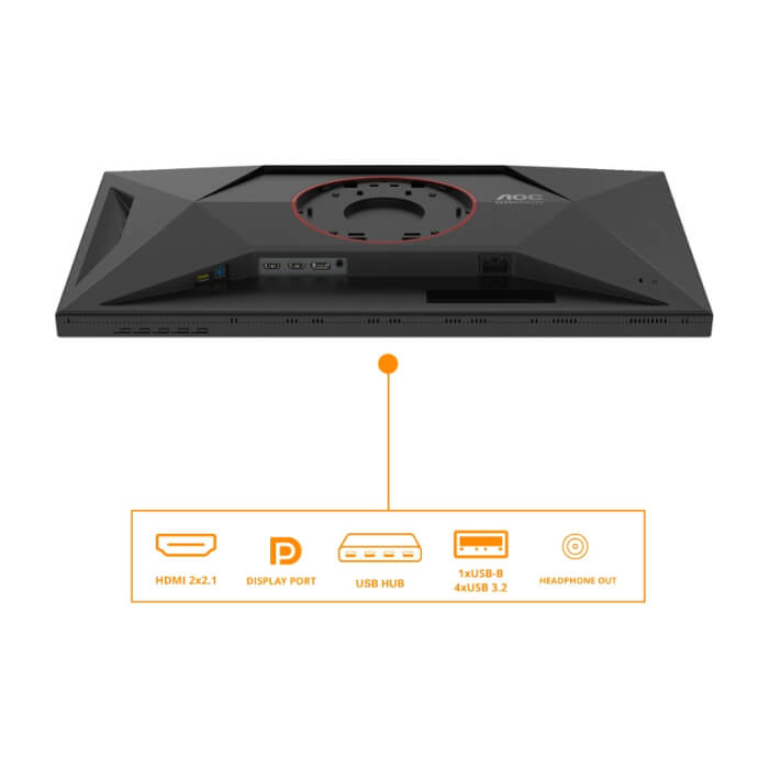 AOC U27G4XM, 27" Fast IPS MiniLED, 3840x2160@160Hz, 1ms GtG, 1200cd/m2, 1000:1, 80M:1 DCR, Adaptive Sync, FlickerFree, Low Blue Mode, Tilt, Height Adjust, Pivot, Swivel, HDMI, ID 96158 (тъмнейл - 4)