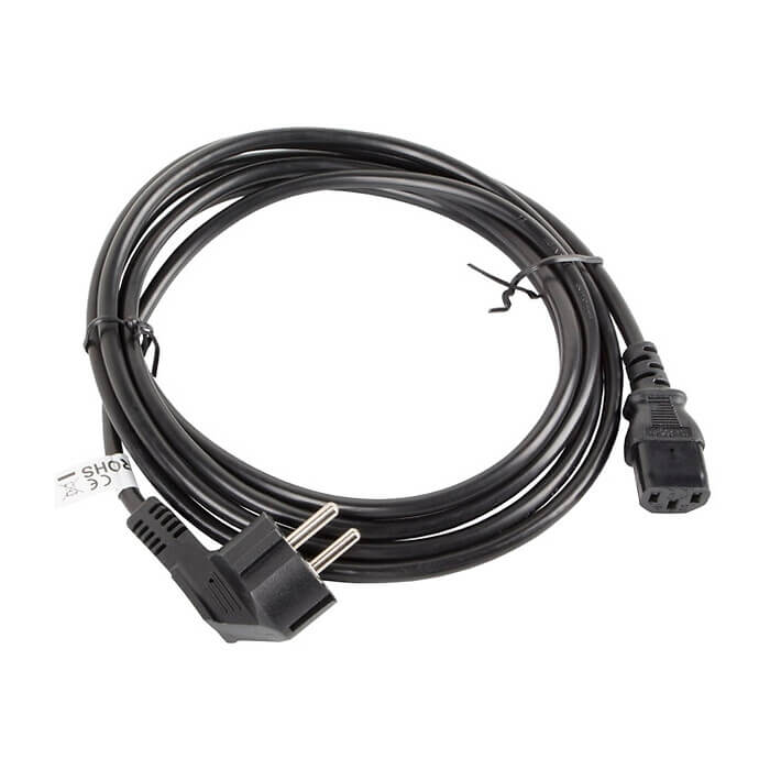 Кабел - Lanberg CEE 7/7 -> IEC 320 C13 power cord 3m VDE, black ID 72502 (тъмнейл - 3)