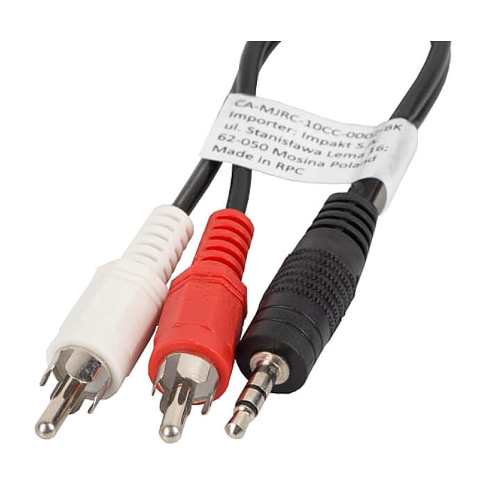 Кабел - Lanberg mini jack 3.5mm (M) 3 pin -> 2X RCA (chinch) (M) cable 0.2m ID 72590