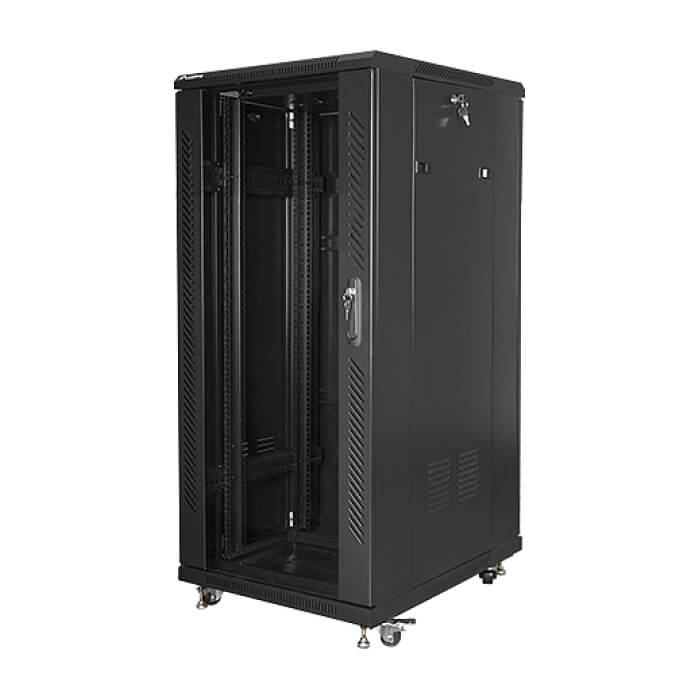 Lanberg rack cabinet 19" free-standing 27U / 600x800 self-assembly flat pack, black ID 71919 (тъмнейл - 3)