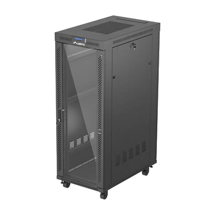 Lanberg rack cabinet 19" free-standing 32U/600X1000 (FLAT PACK) with glass door LCD black ID 87222 (тъмнейл - 2)