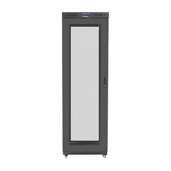 Lanberg rack cabinet 19" free-standing 47U/800x1000 (flat pack) with mesh door lcd black v2 ID 87171 (тъмнейл - 2)