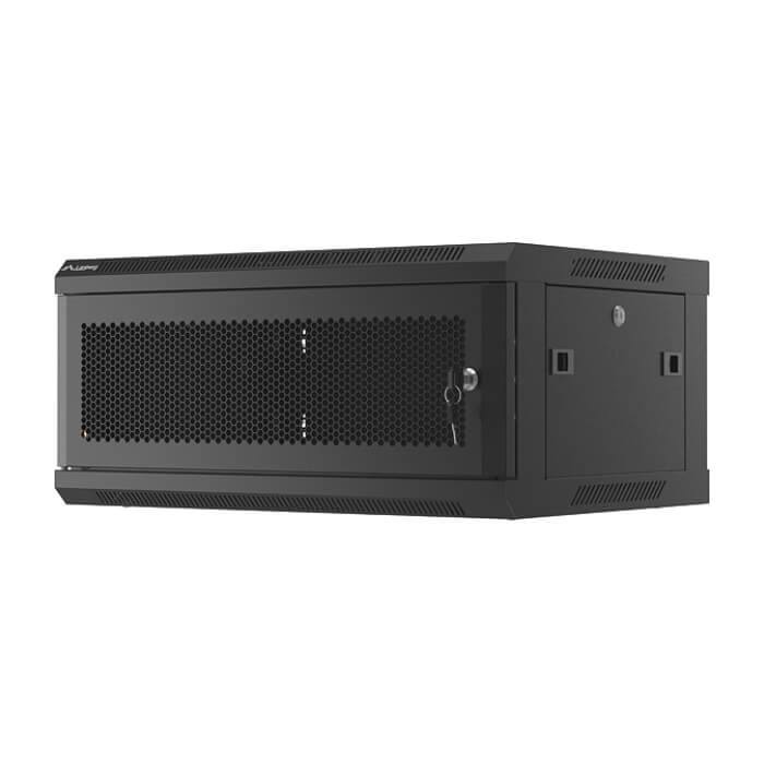Lanberg rack cabinet 19" wall-mount 4U/600x450 with perforated door black (flat pack) ID 87612 (тъмнейл - 4)