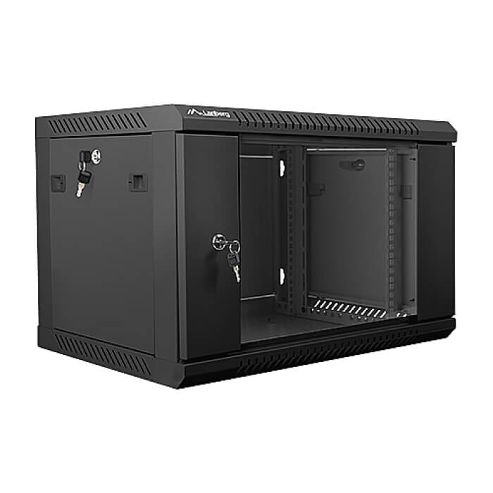 Lanberg rack cabinet 19” wall-mount 6U / 600x450 for self-assembly (flat pack), black ID 71901 (тъмнейл - 2)