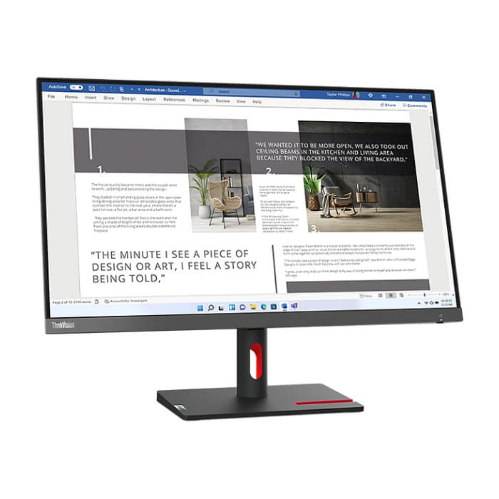Lenovo ThinkVision S27i-30 27" FHD IPS, 16:9, 1920x1080, 6 ms, 1300:1, 100Hz, Tilt Stand, 2xHDMI, VGA ID 65137 (тъмнейл - 2)